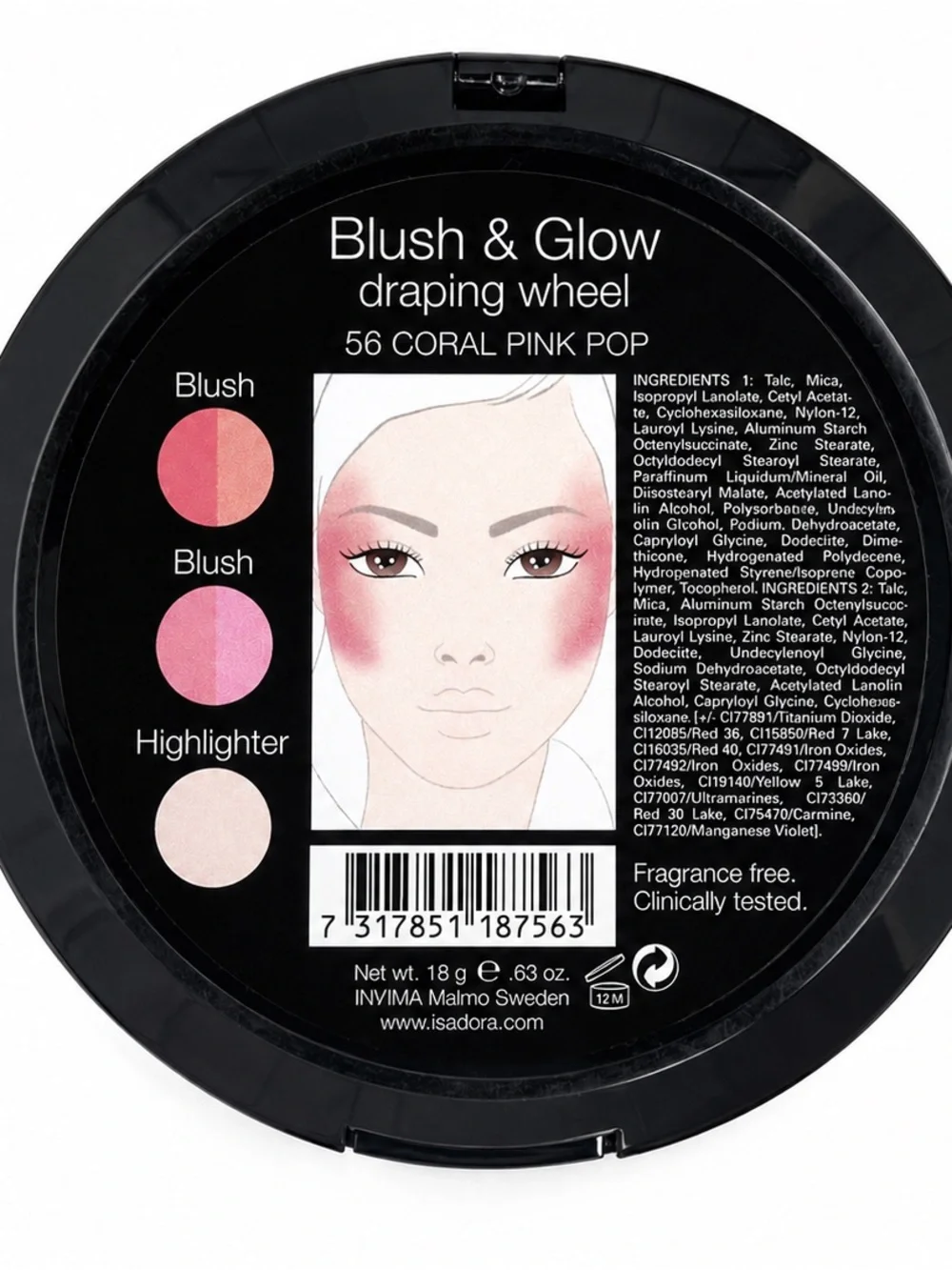 IsaDora Blush & Glow Palette – Shade 56